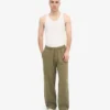 Bio-Jogginghose mit geradem Bein – Staubiges Oliv