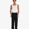 Bio-Jogginghose mit geradem Bein – Tiefschwarz