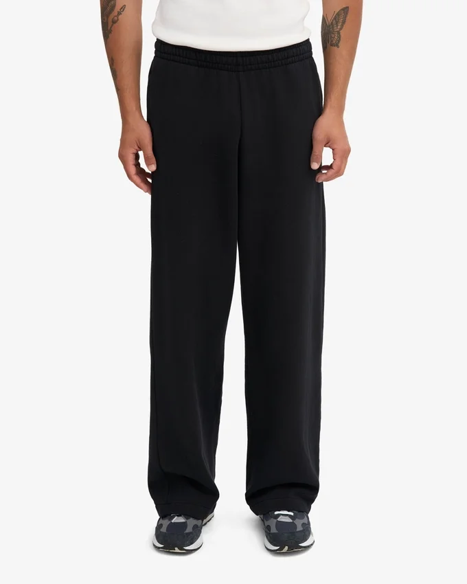 Bio-Jogginghose mit geradem Bein – Tiefschwarz
