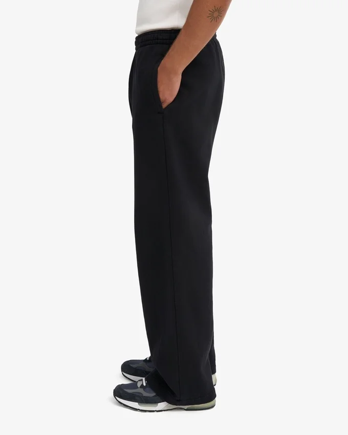 Bio-Jogginghose mit geradem Bein – Tiefschwarz