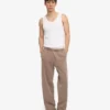 Bio-Jogginghose mit geradem Bein – verblasstes Khaki