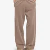Bio-Jogginghose mit geradem Bein – verblasstes Khaki