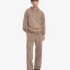 Bio-Jogginghose mit geradem Bein – verblasstes Khaki
