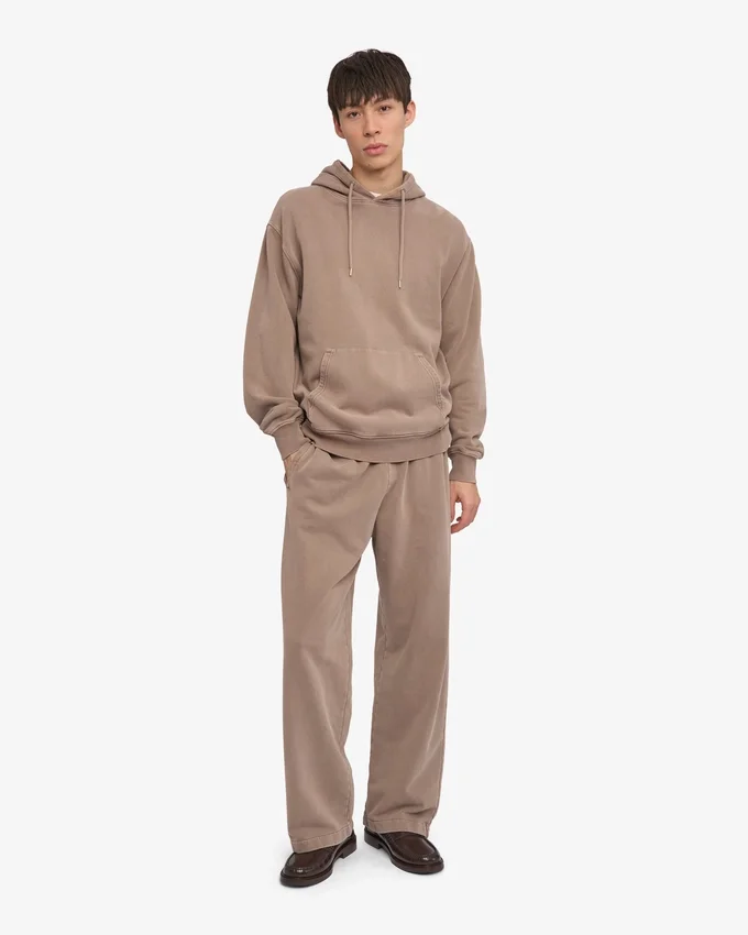 Bio-Jogginghose mit geradem Bein – verblasstes Khaki