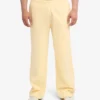 Bio-Jogginghose mit geradem Bein – Zartgelb