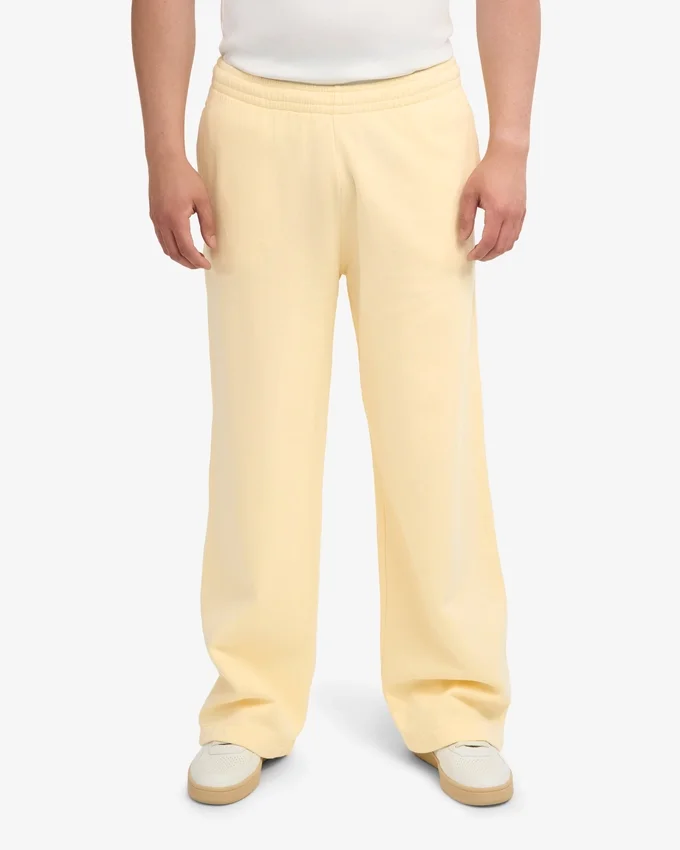 Bio-Jogginghose mit geradem Bein – Zartgelb