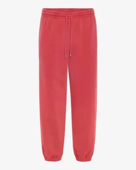 Bio-Jogginghose mit lockerer Passform – Faded Red