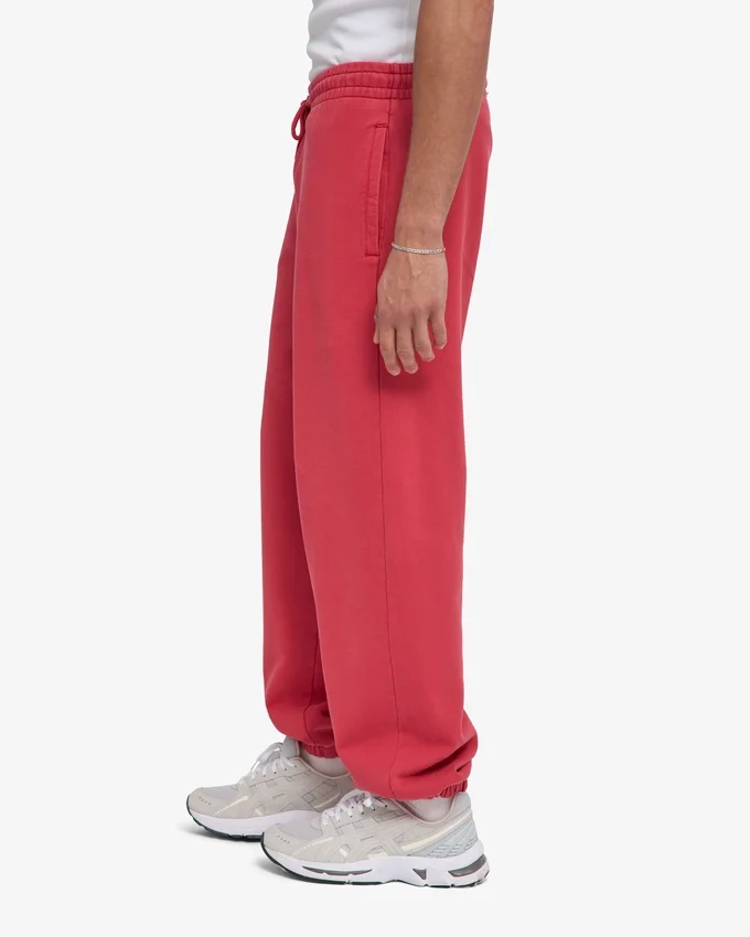 Bio-Jogginghose mit lockerer Passform – Faded Red