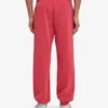 Bio-Jogginghose mit lockerer Passform – Faded Red