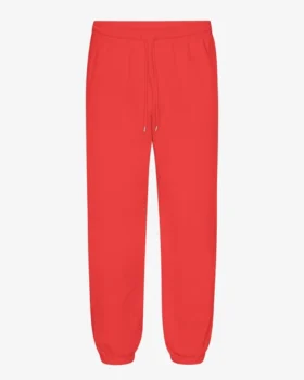 Bio-Jogginghose mit lockerer Passform – Red Tangerine