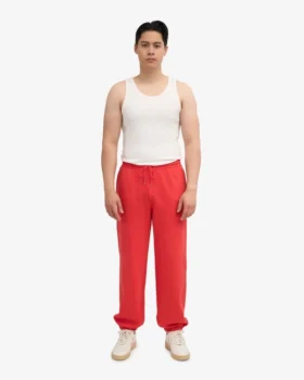 Bio-Jogginghose mit lockerer Passform – Red Tangerine