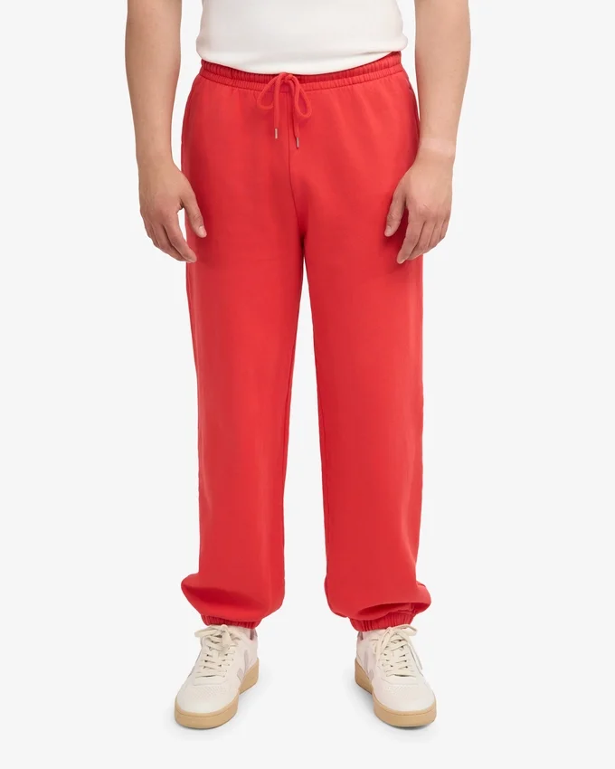 Bio-Jogginghose mit lockerer Passform – Red Tangerine