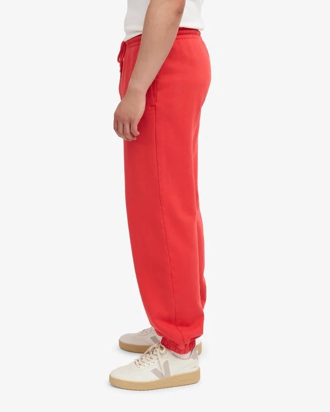 Bio-Jogginghose mit lockerer Passform – Red Tangerine