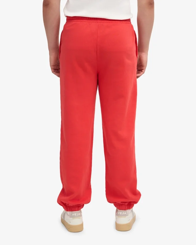 Bio-Jogginghose mit lockerer Passform – Red Tangerine