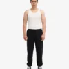 Bio-Jogginghose mit lockerer Passform – Tiefschwarz