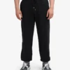 Bio-Jogginghose mit lockerer Passform – Tiefschwarz