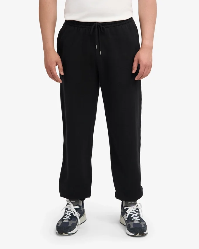 Bio-Jogginghose mit lockerer Passform – Tiefschwarz