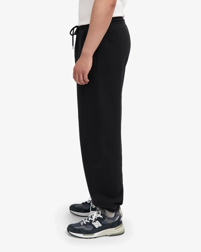 Bio-Jogginghose mit lockerer Passform – Tiefschwarz