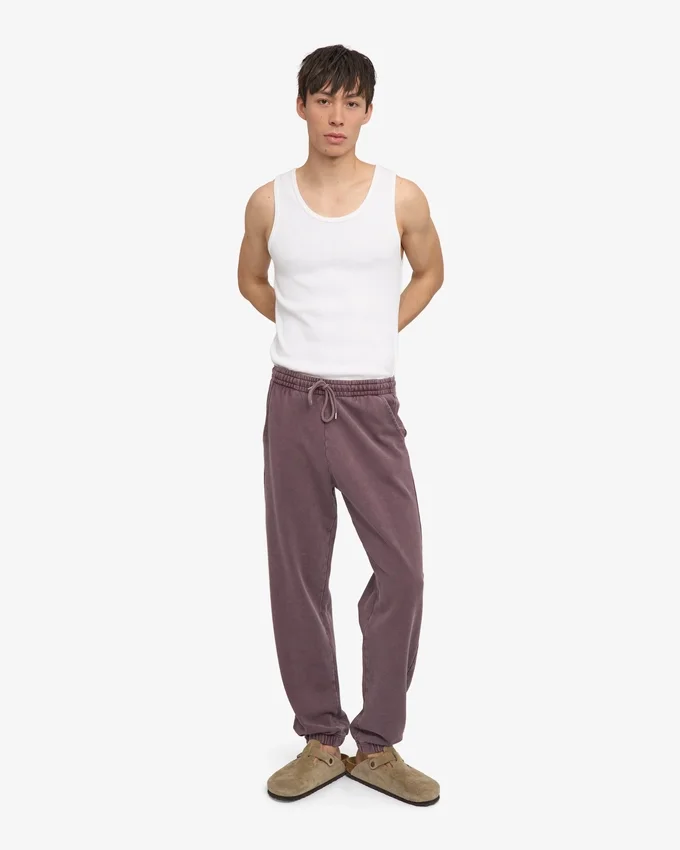 Bio-Jogginghose – verblasstes Traubenrot