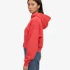 Bio-Kapuzenjacke mit Reißverschluss – Red Tangerine