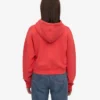 Bio-Kapuzenjacke mit Reißverschluss – Red Tangerine