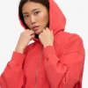 Bio-Kapuzenjacke mit Reißverschluss – Red Tangerine