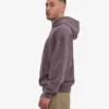 Bio-Kapuzenpullover im Oversize-Schnitt – verblasstes Traubenblau