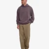 Bio-Kapuzenpullover im Oversize-Schnitt – verblasstes Traubenblau