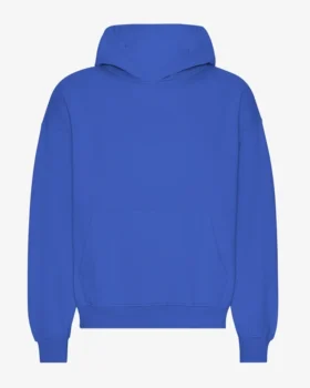 Bio-Kapuzenpullover in Oversize – Saphirblau