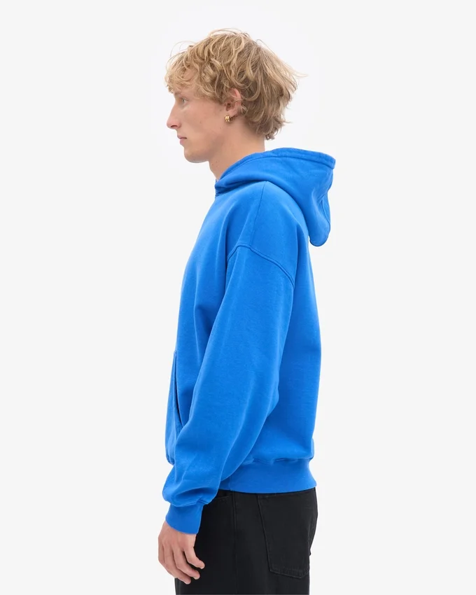 Bio-Kapuzenpullover in Oversize – Saphirblau