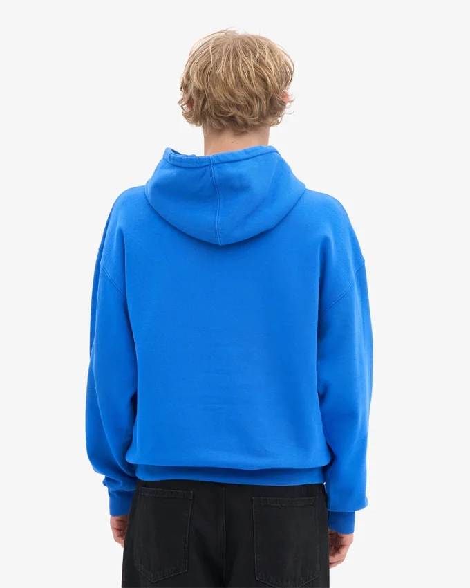 Bio-Kapuzenpullover in Oversize – Saphirblau