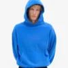 Bio-Kapuzenpullover in Oversize – Saphirblau