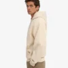 Bio-Kapuzenpullover mit Reißverschluss, Oversize – Elfenbeinweiß