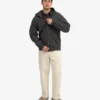 Bio-Kapuzenpullover mit Reißverschluss, Oversize – Lavagrau