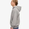 Bio-Kapuzenpullover mit Reißverschluss, Oversize – Meliert-Grau