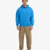 Bio-Kapuzenpullover mit Reißverschluss, Oversize – Pazifikblau