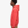 Bio-Kapuzenpullover mit Reißverschluss, Oversize – Red Tangerine
