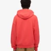 Bio-Kapuzenpullover mit Reißverschluss, Oversize – Red Tangerine