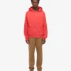 Bio-Kapuzenpullover mit Reißverschluss, Oversize – Red Tangerine