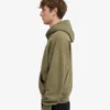 Bio-Kapuzenpullover mit Reißverschluss, Oversize – staubiges Oliv