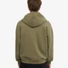 Bio-Kapuzenpullover mit Reißverschluss, Oversize – staubiges Oliv