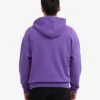 Bio-Kapuzenpullover mit Reißverschluss, Oversize – Ultraviolett
