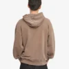 Bio-Kapuzenpullover mit Reißverschluss, Oversize – verblasstes Khaki