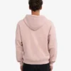 Bio-Kapuzenpullover mit Reißverschluss, Oversize – verblasstes Rosa