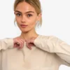 Bio-Langarm-T-Shirt für Damen – Elfenbeinweiß
