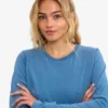 Bio-Langarm-T-Shirt für Damen – Faded Indigo