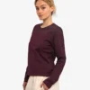 Bio-Langarm-T-Shirt für Damen – Oxblood-Rot