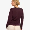 Bio-Langarm-T-Shirt für Damen – Oxblood-Rot