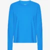 Bio-Langarm-T-Shirt für Damen – Pazifikblau