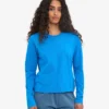 Bio-Langarm-T-Shirt für Damen – Pazifikblau
